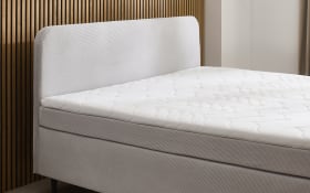 Boxspringbett Villach, silber, 140 x 200 cm, inkl. Topper