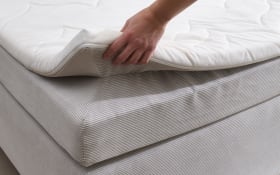 Boxspringbett Villach, silber, 140 x 200 cm, inkl. Topper