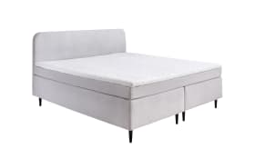 Boxspringbett Villach, silber, 140 x 200 cm, inkl. Topper