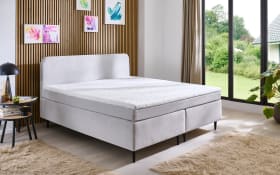 Boxspringbett Villach, silber, 140 x 200 cm, inkl. Topper