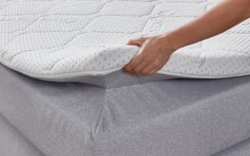 Boxspringbett Graz, silber, 180 x 200 cm, inkl. Topper