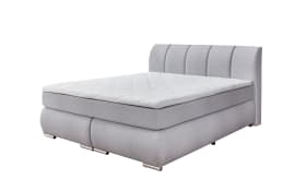 Boxspringbett Graz, silber, 180 x 200 cm, inkl. Topper