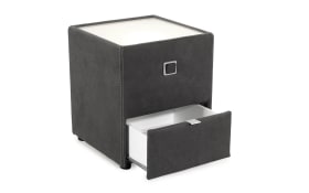 Nachttisch Lancy, schwarz, 45 x 53 cm