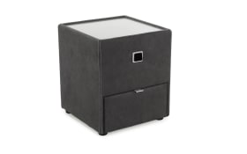 Nachttisch Lancy, schwarz, 45 x 53 cm