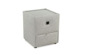 Nachttisch Lancy, hellgrau, 45 x 53 cm