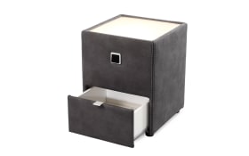 Nachttisch Lancy, anthrazit, 45 x 53 cm