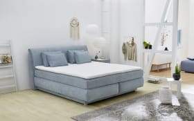 Boxspringbett Carla Mix, hellblau, 180 x 200 cm, Härtegrad medium und fest