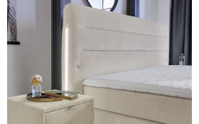 Boxspringbett Livia Mix, beige, 180 x 200 cm,  inkl. 2 USB-Ladeports