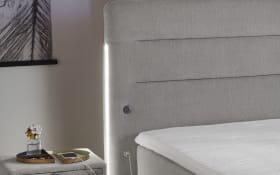 Boxspringbett Livia Mix, grau, 180 x 200 cm,  inkl. 2 USB-Ladeports