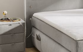 Boxspringbett Livia Mix, grau, 180 x 200 cm,  inkl. 2 USB-Ladeports