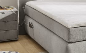 Boxspringbett Livia Mix, grau, 180 x 200 cm,  inkl. 2 USB-Ladeports