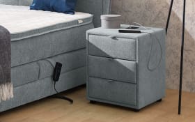 Nachtkonsole Lissy, grau, inkl. USB Aufladestation