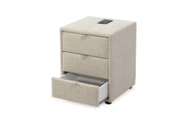 Nachtkonsole Lissy, beige, inkl. USB Aufladestation
