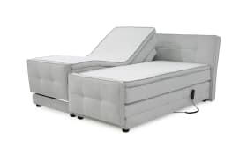 Boxspringbett Paloma 180, hellgrau, 180 x 200 cm, inkl. motorischer Verstellung