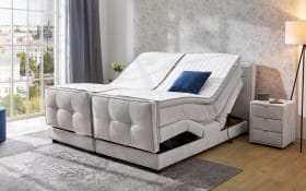 Boxspringbett Paloma 180, hellgrau, 180 x 200 cm, inkl. motorischer Verstellung