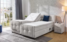 Boxspringbett Paloma 180, hellgrau, 180 x 200 cm, inkl. motorischer Verstellung