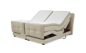 Boxspringbett Paloma 180, beige/braun, 180 x 200 cm, inkl. motorischer Verstellung
