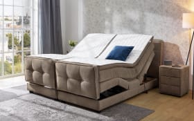 Boxspringbett Paloma 180, braun, 180 x 200 cm, inkl. motorischer Verstellung
