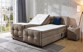 Boxspringbett Paloma 180, braun, 180 x 200 cm, inkl. motorischer Verstellung