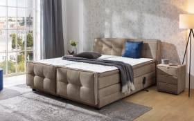 Boxspringbett Paloma 180, braun, 180 x 200 cm, inkl. motorischer Verstellung