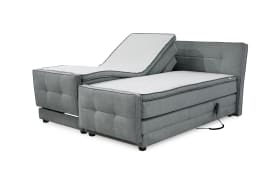 Boxspringbett Paloma 180, Grau, 180 x 200 cm, inkl. motorischer Verstellung