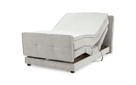 Boxspringbett Paloma 120, hellgrau, 120 x 200 cm, inkl. motorischer Verstellung