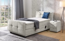 Boxspringbett Paloma 120, hellgrau, 120 x 200 cm, inkl. motorischer Verstellung