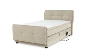 Boxspringbett Paloma 120, beige/braun, 120 x 200 cm, inkl. motorischer Verstellung