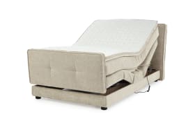 Boxspringbett Paloma 120, beige/braun, 120 x 200 cm, inkl. motorischer Verstellung