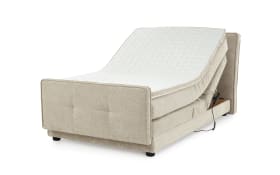 Boxspringbett Paloma 120, beige/braun, 120 x 200 cm, inkl. motorischer Verstellung