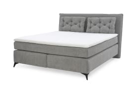 Boxspringbett Chalet 180, grau, 180 x 200 cm, inkl. Kissen