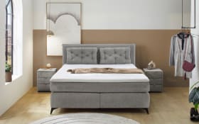 Boxspringbett Chalet 180, grau, 180 x 200 cm, inkl. Kissen