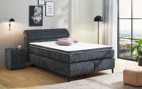 Boxspringbett Diva 140, anthrazit, 140 x 200 cm, inkl. Kaltschaumtopper