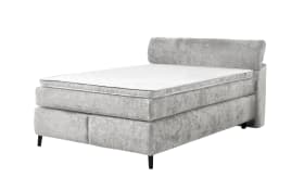 Boxspringbett Diva 140, hellgrau, 140 x 200 cm, inkl. Kaltschaumtopper