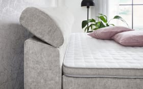 Boxspringbett Diva 140, hellgrau, 140 x 200 cm, inkl. Kaltschaumtopper