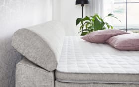 Boxspringbett Diva 140, hellgrau, 140 x 200 cm, inkl. Kaltschaumtopper