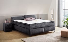 Boxspringbett Diva Max 180, anthrazit, 180 x 200 cm, H4, inkl. Dreamline Kaltschaumtopper