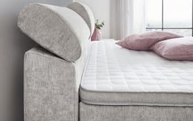 Boxspringbett Diva Max 180, hellgrau, 180 x 200 cm, H4, inkl. Dreamline Kaltschaumtopper