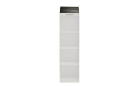 Jalousieschrank, weiß lack/ graphit matt, B/H/T ca. 46 x 192 x 44 cm