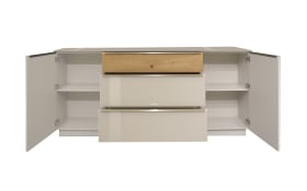 Sideboard Nova, kaschmir/Eiche massiv, inkl. Griffbeleuchtung