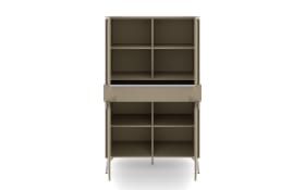 Highboard Reno, taupe/Edelstahl-Nachbildung