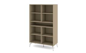 Highboard Reno, taupe/Edelstahl-Nachbildung