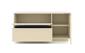 Lowboard Reno, kaschmir/Edelstahl-Nachbildung