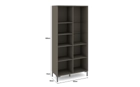 Vitrinenschrank Reno, anthrazit/graphit