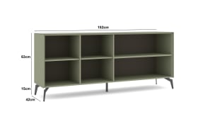 Lowboard Reno, olivgrün/Graphit