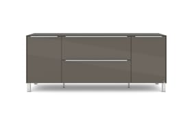 Lowboard Reno, anthrazit/Edelstahl-Nachbildung