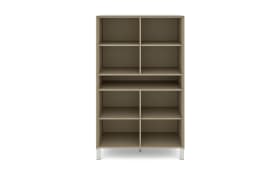 Highboard Reno, taupe/Edelstahl-Nachbildung