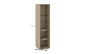 Standvitrine Reno, taupe/graphit