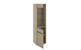 Standvitrine Reno, taupe/graphit