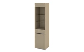 Standvitrine Reno, taupe/graphit